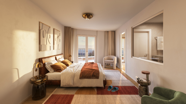 image de synthèse, chambre du lot 52